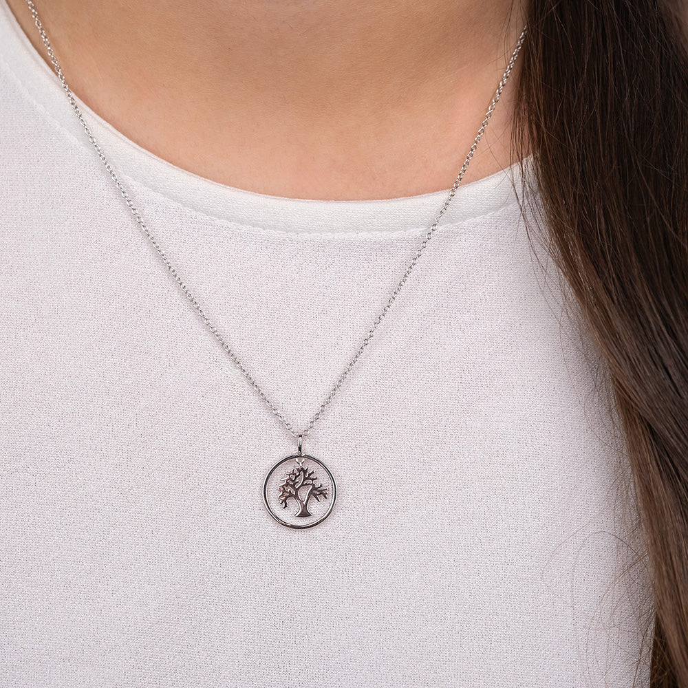 Halskette 925er Silber Lebensbaum
