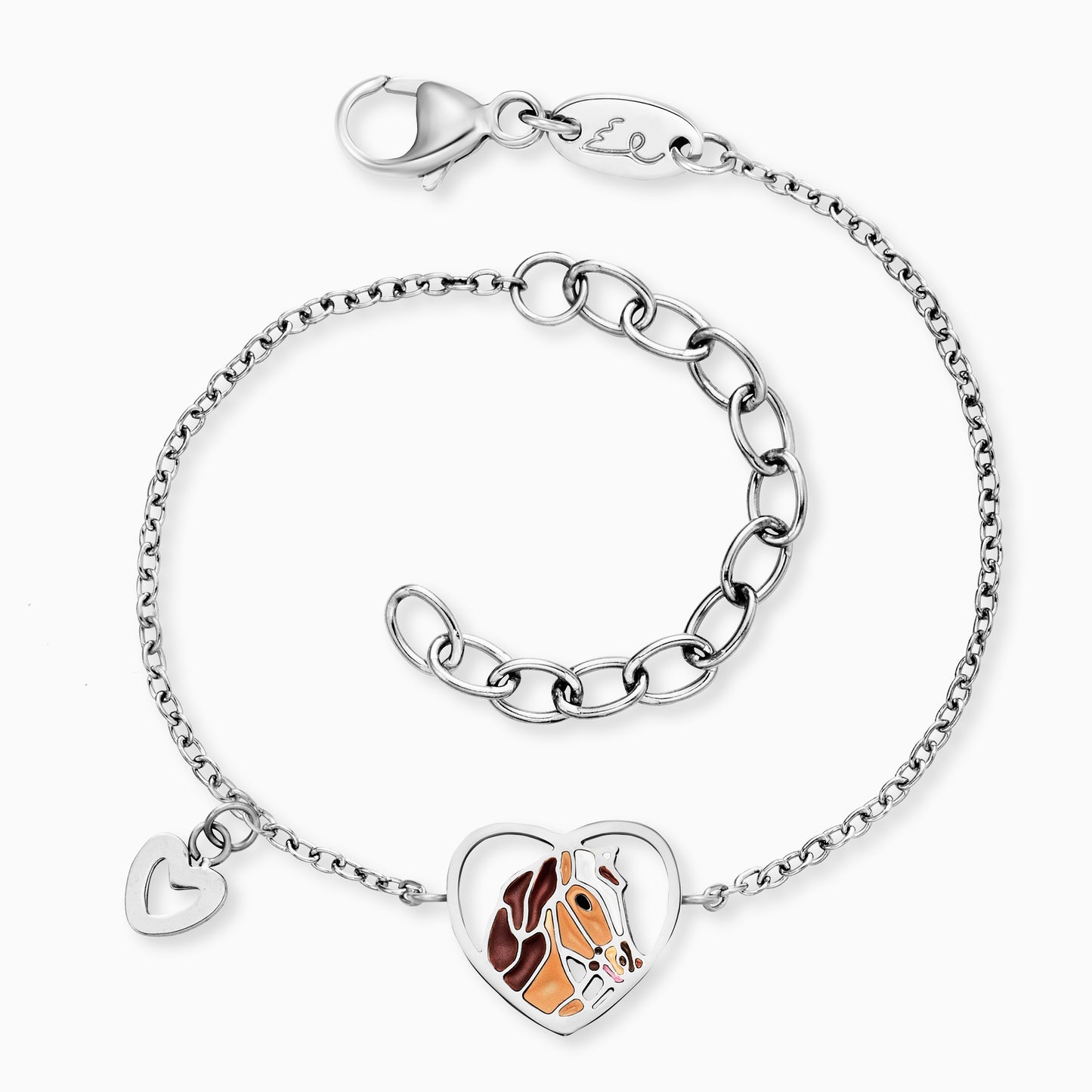 Kinder Armband Edelstahl Pferd mit Emaille