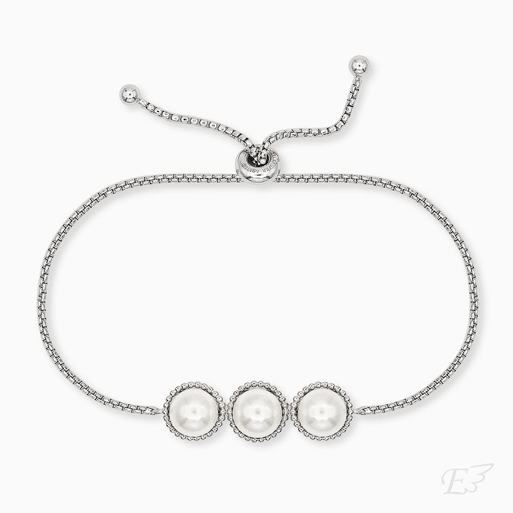 Armband 925er Silber mit Muschelkernperlen