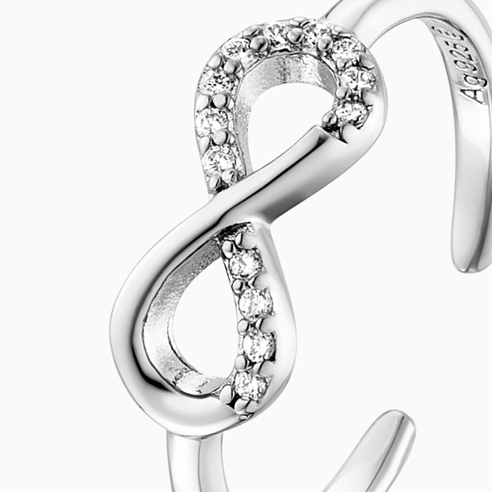 Ring 925er Silber Infinity mit Zirkonia