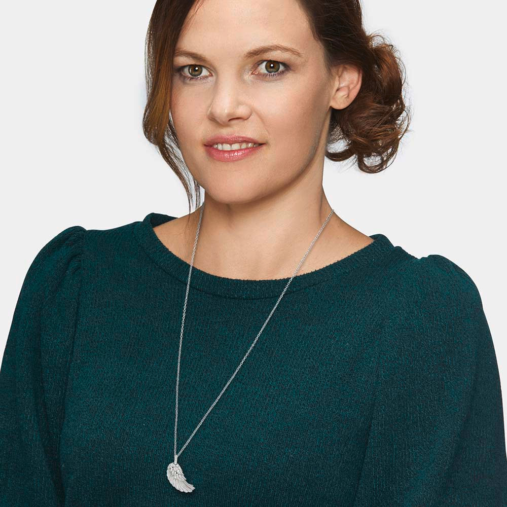 Anhänger 925er Silber Flügel mit Kristallen