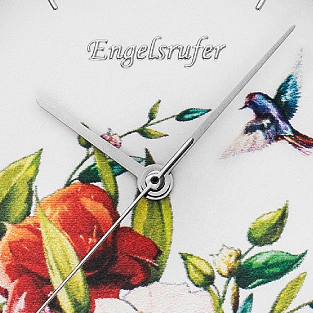 Uhr Edelstahl Blume mit Edelstahl Mesh-Band