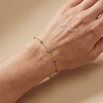 Armband 925er Silber Moonlight mit Zirkonia Multicolor gold · multicolor