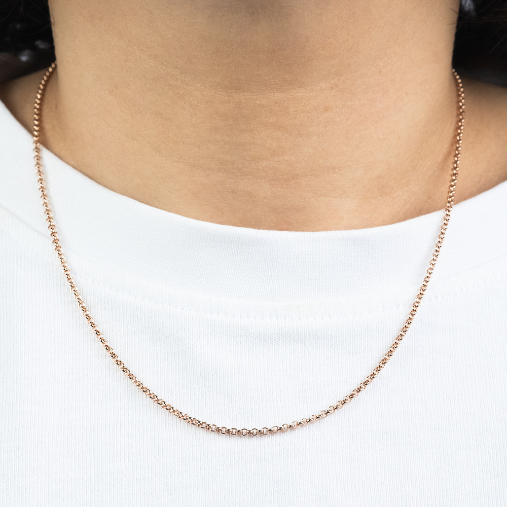 Erbskette 925er Silber Roségold