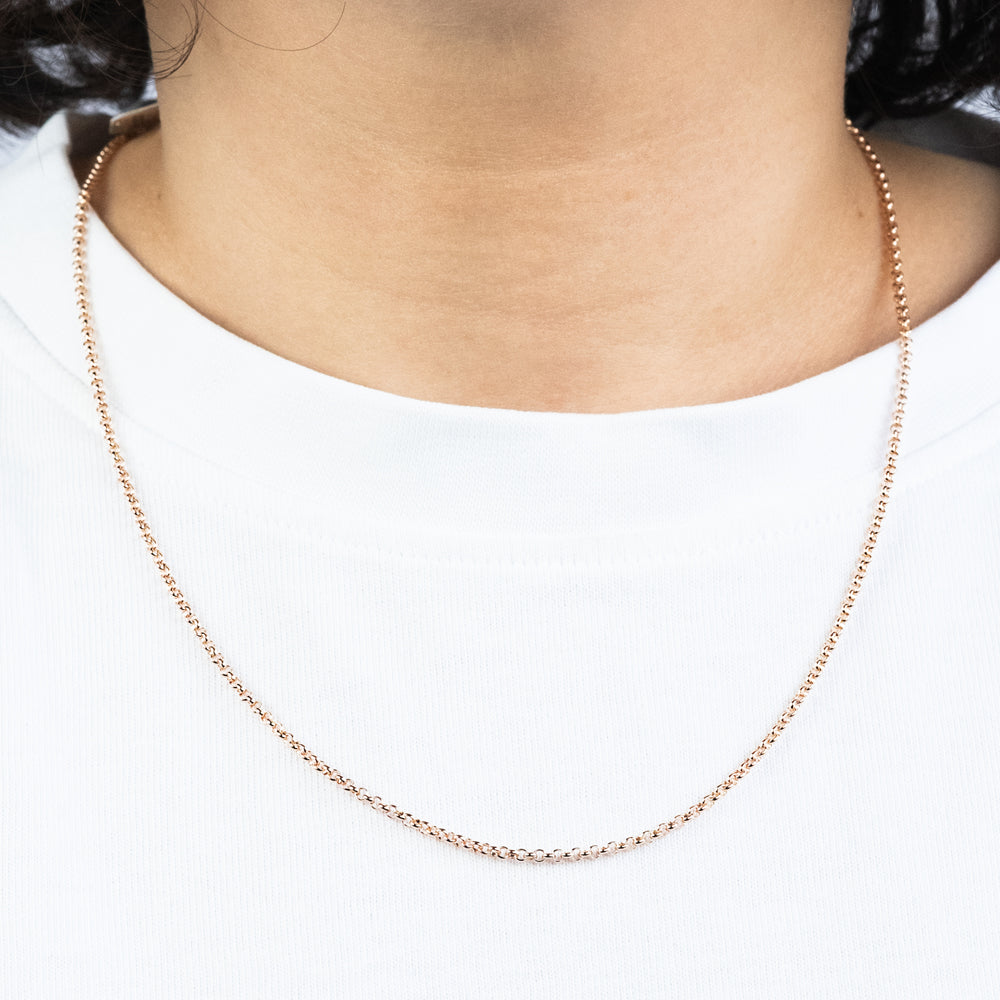 Erbskette 925er Silber Roségold