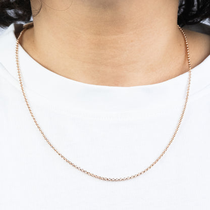 Erbskette 925er Silber Roségold