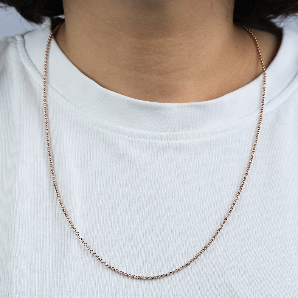 Erbskette 925er Silber Roségold