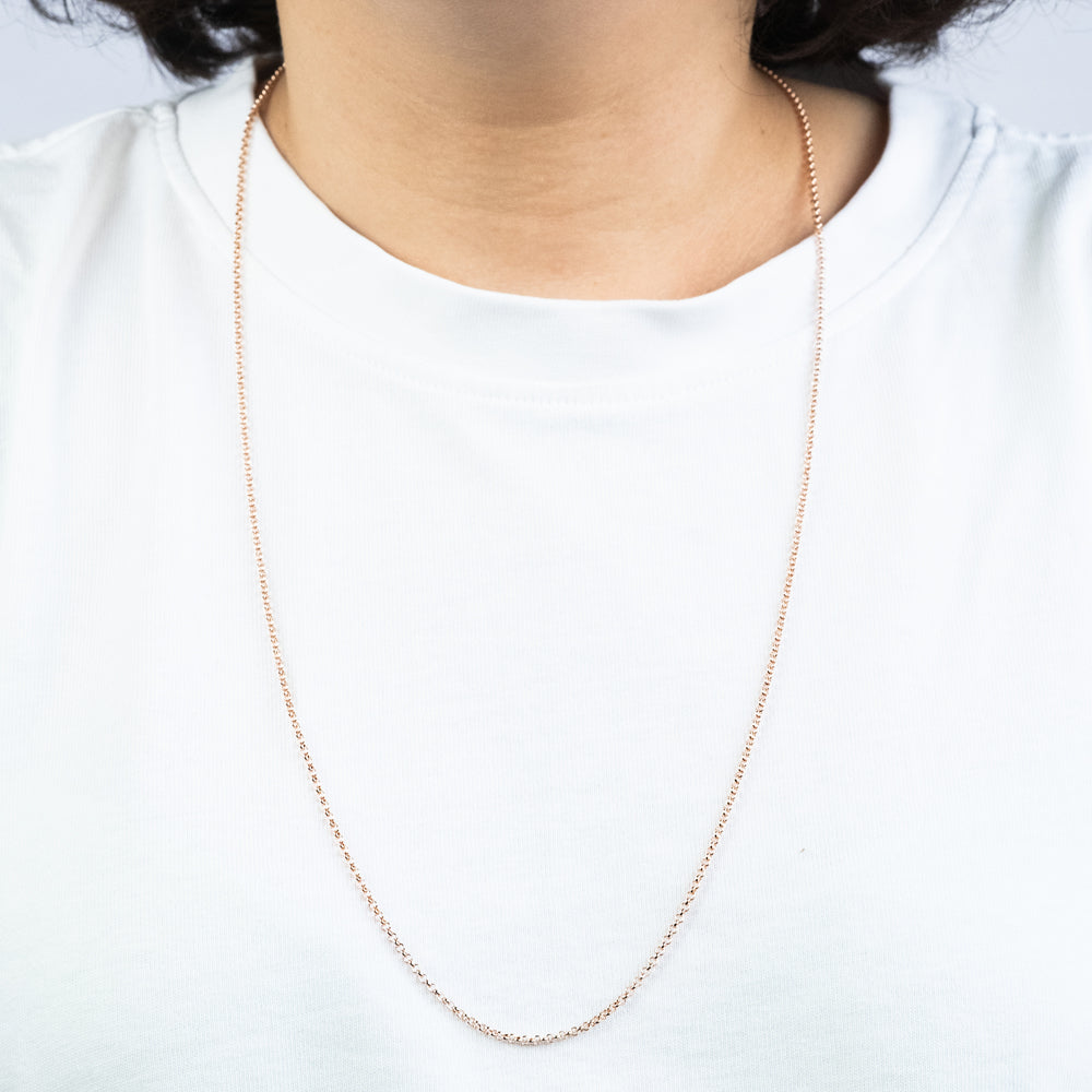 Erbskette 925er Silber Roségold