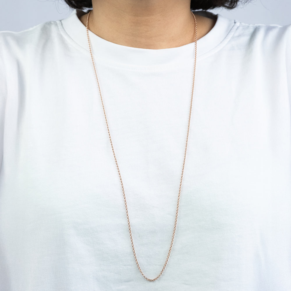 Erbskette 925er Silber Roségold