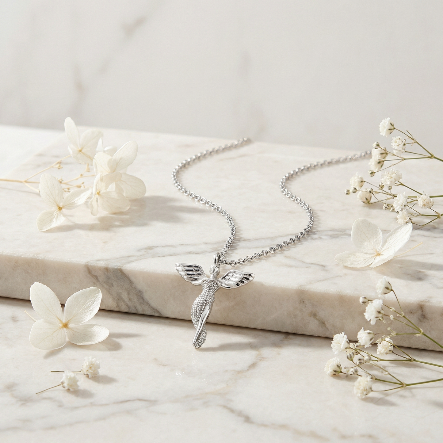 Halskette 925er Silber Schutzengel