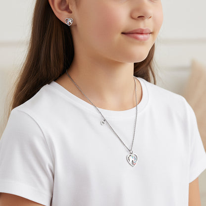 Kinder Ohrstecker Edelstahl Einhorn mit Emaille