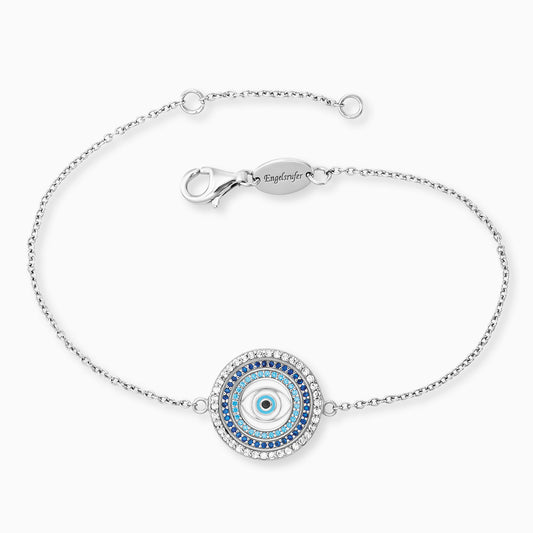 Engelsrufer women's bracelet silver Nazar eye with enamel and zirconia stones Lucky Eye