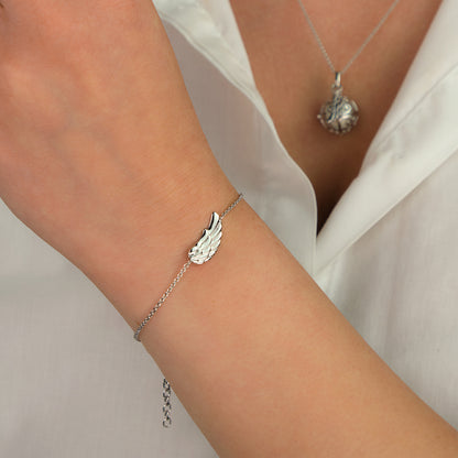 Engelsrufer women's bracelet in silver with angel wings