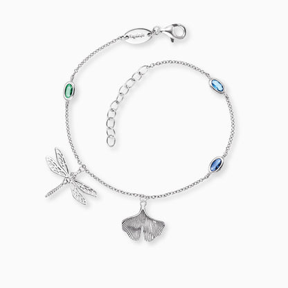Engelsrufer women's bracelet Joynature with dragonflies and ginkgo pendant