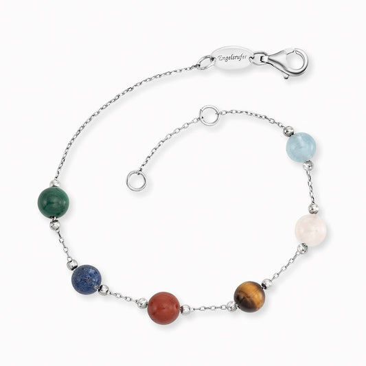 Engelsufer silver women's bracelet with 6 different power stones