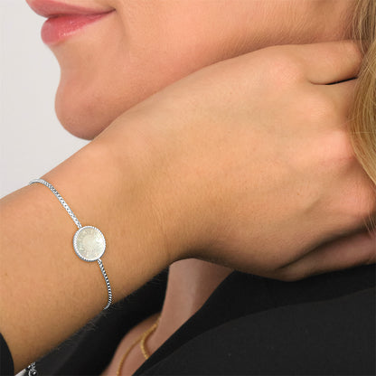 Engelsrufer women's bracelet with compass made of mother-of-pearl in sterling silver