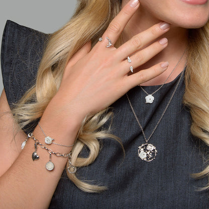 Engelsrufer women's bracelet sterlin silver with mother-of-pearl rose