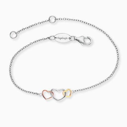 Engelsrufer Herz Armband silber mit dreifarbigem Anhänger