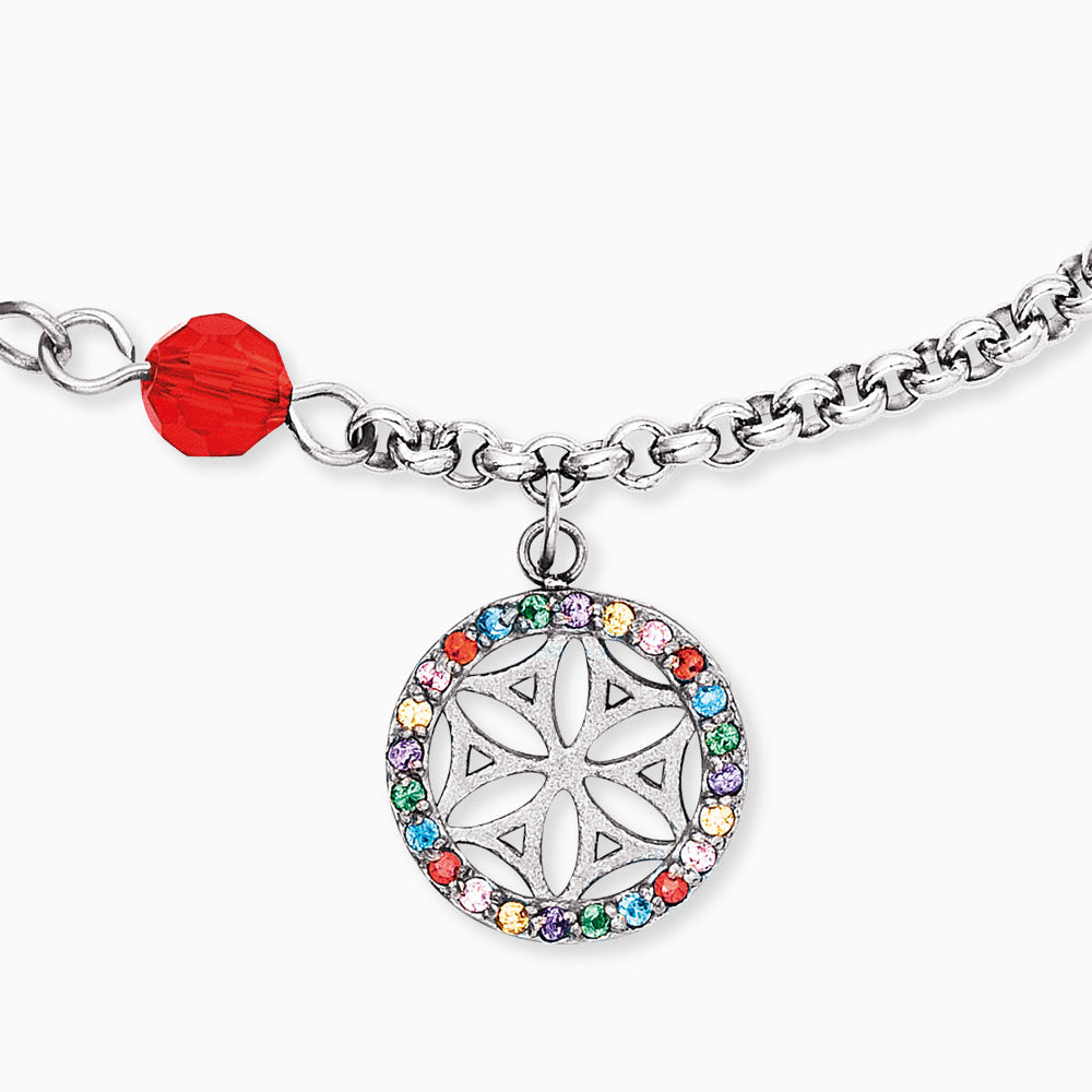 Engelsrufer Duo 2 in 1: Armband Fußkettchen BOHO Lebensblume Multicolor