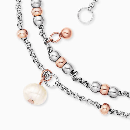 Engelsrufer Duo 2 in 1: Bracelet anklet BOHO bicolor with freshwater pearls