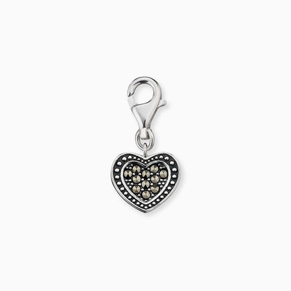 Engelsrufer women's charm heart with marcasite stone