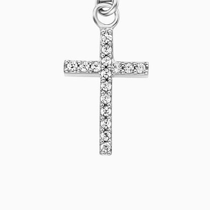 Engelsrufer women's silver charm cross with zirconia