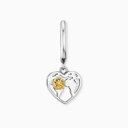 Engelsrufer women's creole sterling silver bicolor Aloha heart