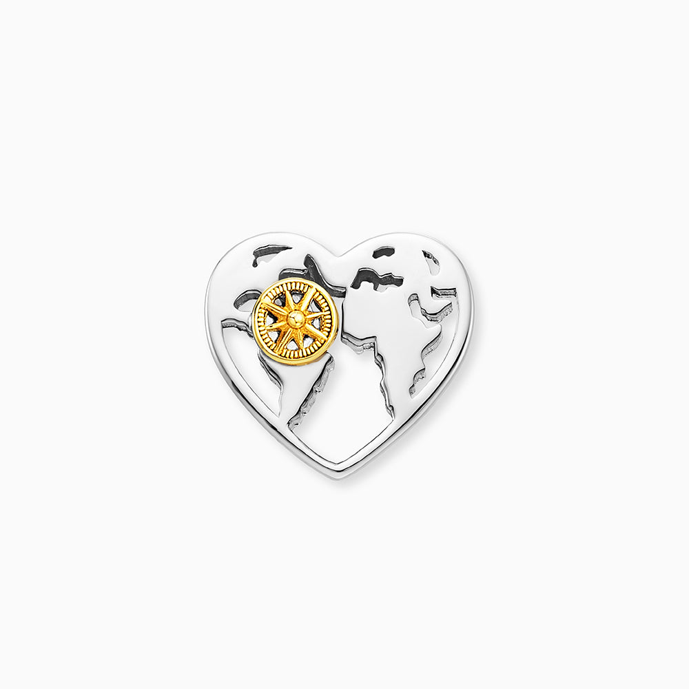 Engelsrufer women's earrings 925 sterling silver bicolor aloha heart