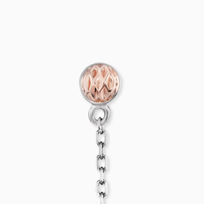 Engelsrufer earrings with plug heart pendant bicolor silver, rose gold and zirconia