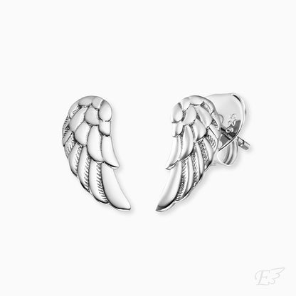 Engelsrufer women's earrings with feather in silver