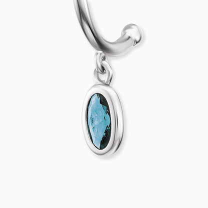 Engelsrufer women's hoop earrings silver with turquoise zirconia