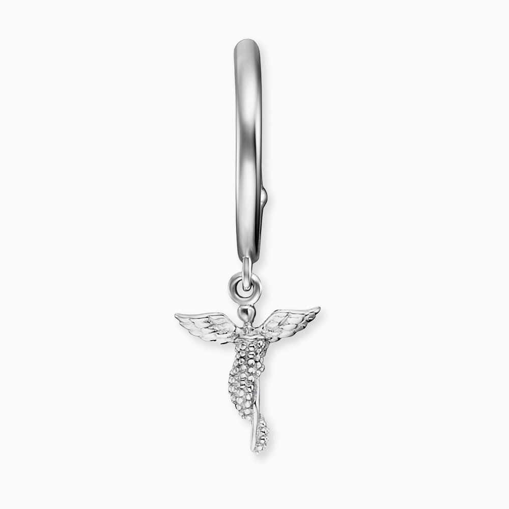 Engelsrufer women's hoop earrings silver guardian angel