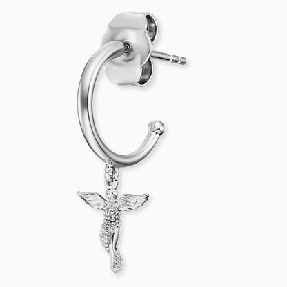 Engelsrufer women's hoop earrings silver guardian angel