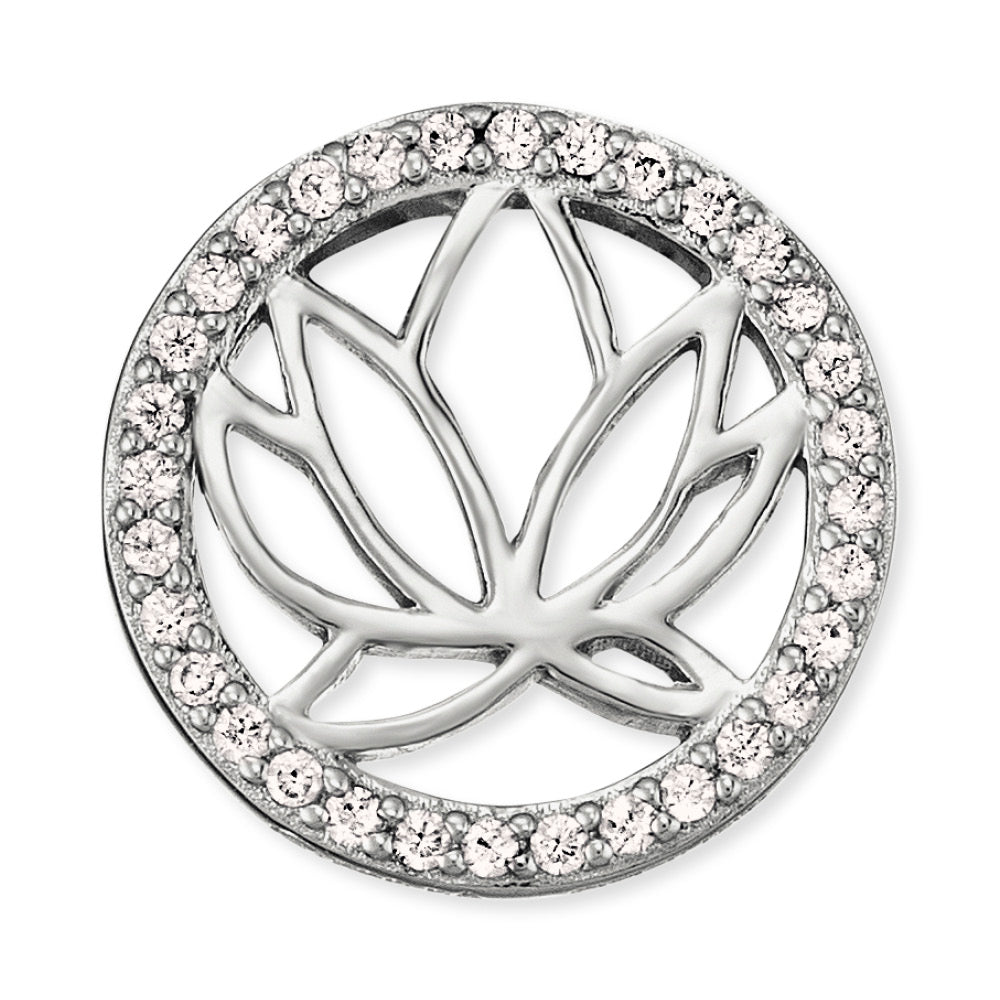 Engelsrufer earrings lotus silver with zirconia