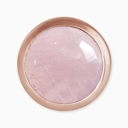 Engelsrufer earrings stud rose gold with rose quartz