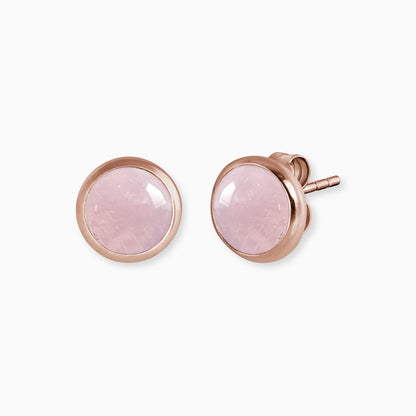 Engelsrufer Ohrringe Stecker rosegold mit Rosenquarz