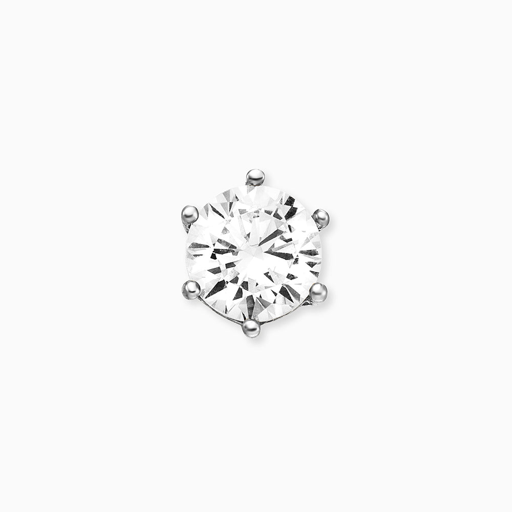 Engelsrufer zirconia stud earrings Shiny in real silver 6mm
