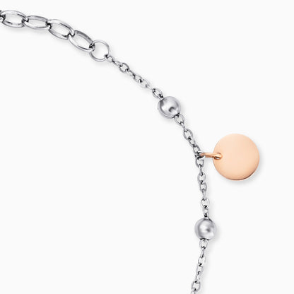Engelsrufer anklet stainless steel with charm elements rose and pearl bicolor