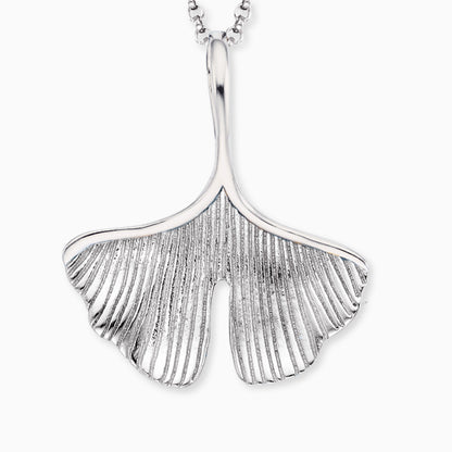 Engelsrufer women's silver necklace 45+5 cm with colored zirconia, ginkgo and dragonfly pendant