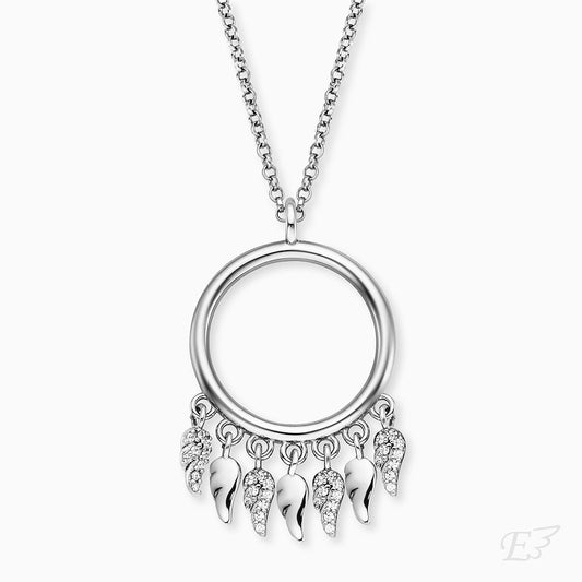 Engelsrufer women's necklace Flying Wings with zirconia stones