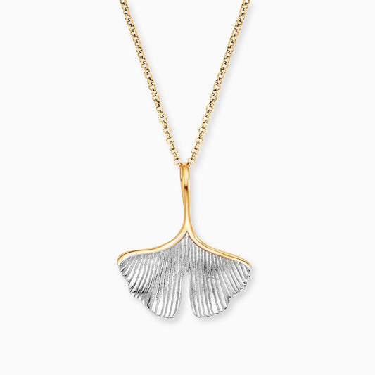 Engelsrufer women's necklace with ginkgo pendant silver