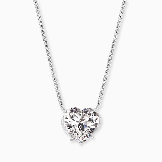 Engelsrufer women's silver necklace Love with zirconia heart pendant