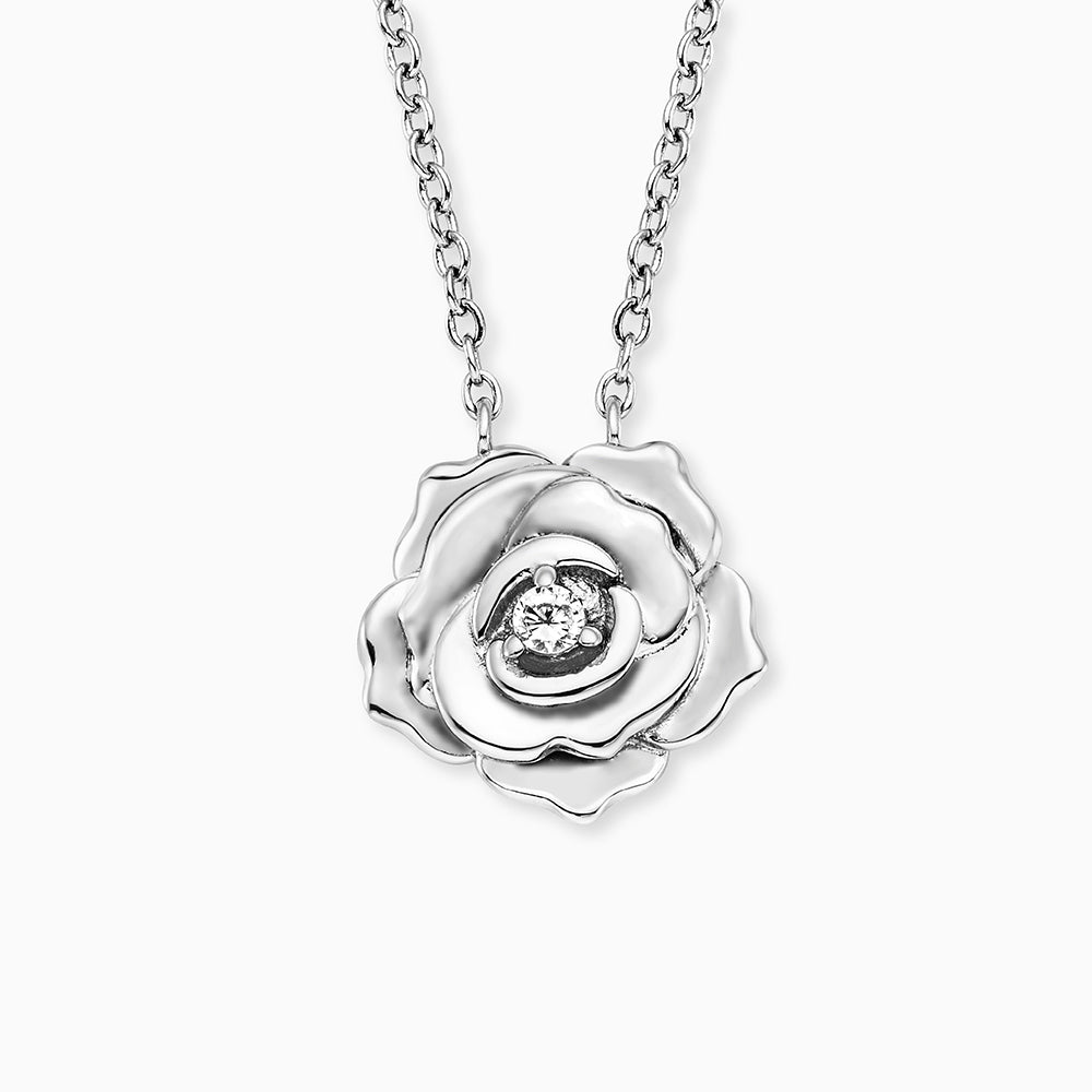Engelsrufer women's necklace starling silver with rose and zirconia