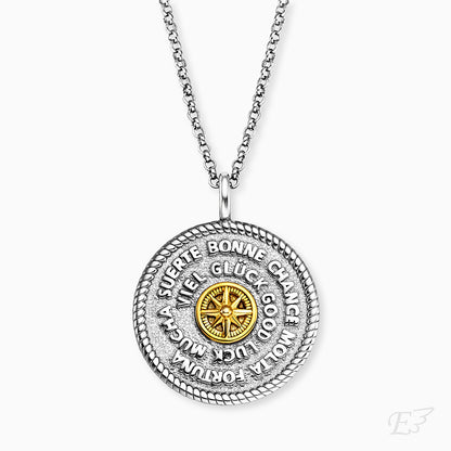 Engelsrufer women's necklace 925 sterling silver bicolor talisman