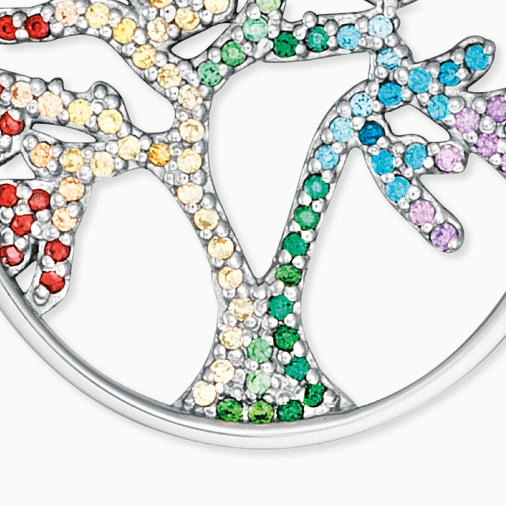 Engelsrufer necklace tree of life silver with zirconia multicolor