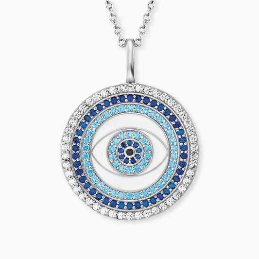 Engelsrufer women's necklace silver Nazar eye with enamel & zirconia stones Lucky Eye