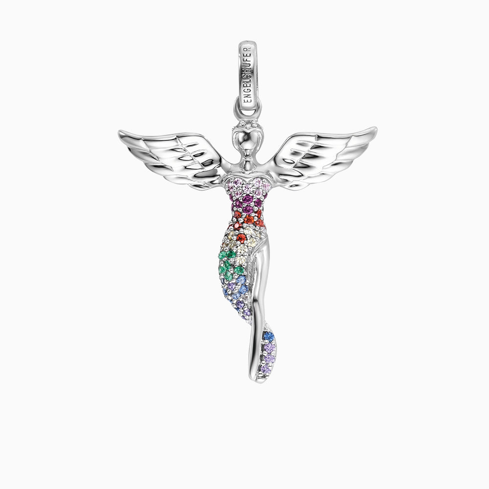 Engelsrufer women's pendant angel silver with zirconia multicolor