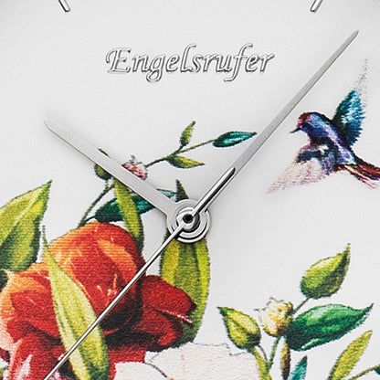 Engelsrufer watch silver flower with mesh strap silver (changeable)