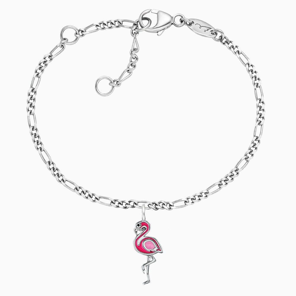 Engelsrufer Kinder Armband Flamingo Silber mit Emaille