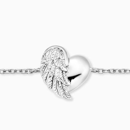 Engelsrufer children's bracelet girl with heart wings in silver